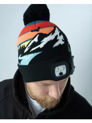 Sapka PENTAGON SANCTUARY ADVENTURER KNIT BEANIE WITH FLASHLIGHT K13060 SOKSZÍNŰ