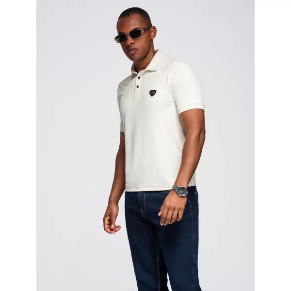  Mens t -phirt gallérral OMBRE OM-POSS-0150 KRÉM 