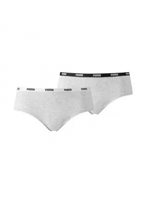 Bugyi PUMA WOMEN HIPSTER 2P PACK 90785205 SZÜRKE/SZÜRKE