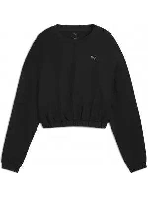Női pulóver PUMA W CLOUDSPUN CREW 52746101 PUMA FEKETE