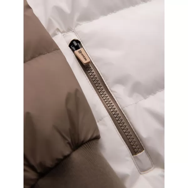  Kabát OMBRE OM-JALP-0296 BÉZS ÉS FEHÉR 