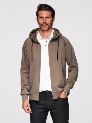 Férfi pulóver OMBRE OM-SSZP-0216 SZÜRKEBARNA