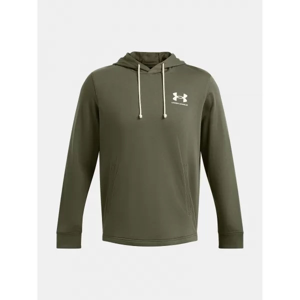  Férfi pulóver UNDER ARMOUR UA RIVAL TERRY LC HD 1370401-390 ZÖLD 