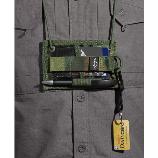  Ház PENTAGON ID CARD HOLDER POUCH CAMO K17096 SZÜRKE TEREPSZÍNŰ 