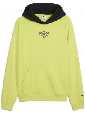Férfi pulóver PUMA MELO ALWAYZ ON 1 HOODIE 63075205 CITROMOS SERBERT
