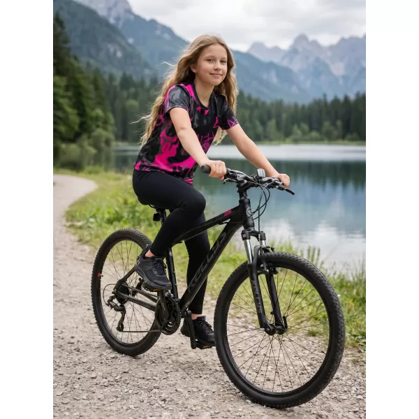  Gyermekfunkciós T -piró prémium ALTISPORT VOJ/ALK076TR01 FEKETE/FLUO RÓZSASZÍN 