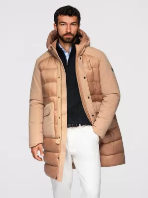 Kabát OMBRE OM-JALJ-0308 BÉZS