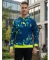 Férfi prémium funkcionális pulóver ALTISPORT VOJ/ALM108MI01 SÖTÉTKÉK-NEONSÁRGA
