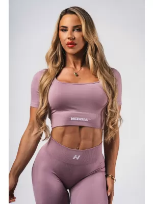 Formázó varrat nélküli crop top FLOW SEAMLESS 499 PINK Nebbia