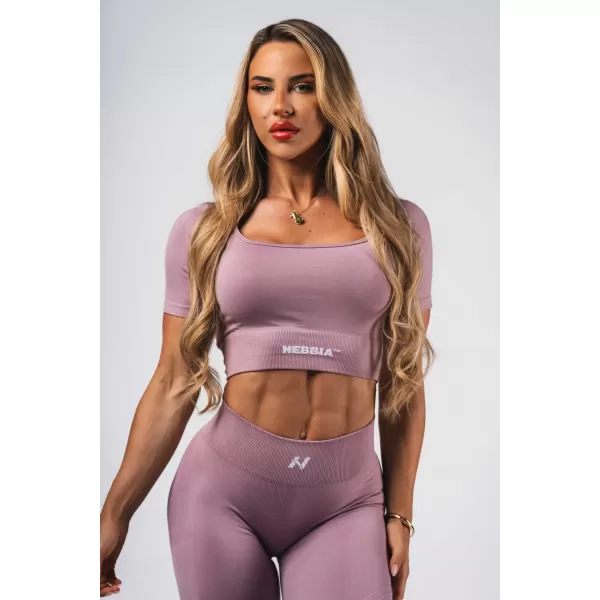  Formázó varrat nélküli crop top FLOW SEAMLESS 499 PINK Nebbia 