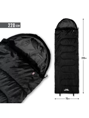 Hálózsák PENTAGON SENTINEL SLEEPING BAG 220GR/M² D19001 FEKETE