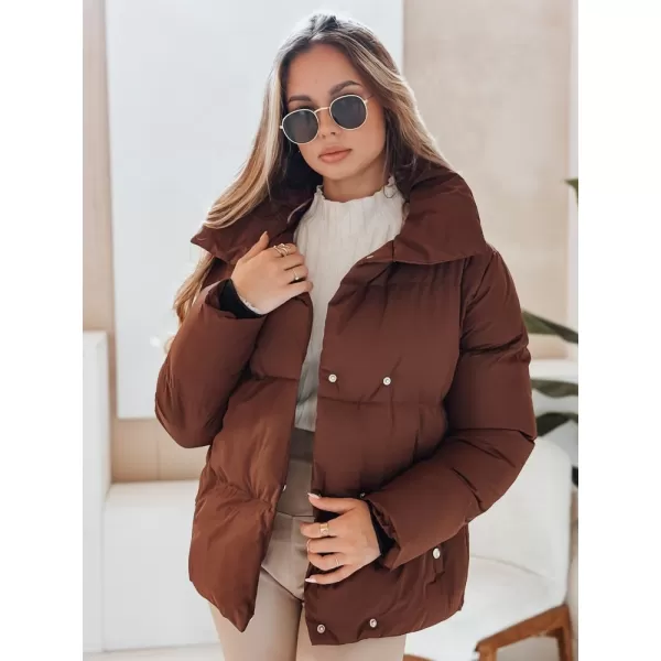  Női kabát DSTREET TY4958 BARNA 