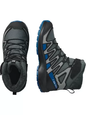 Gyerekcipők SALOMON XA PRO V8 WINTER WATERPROOF J TURBULENCIA/FEKETE/SÖTÉTKÉK