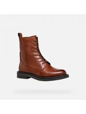 Női bokacsizma GEOX G004555 VILÁGOSBARNA