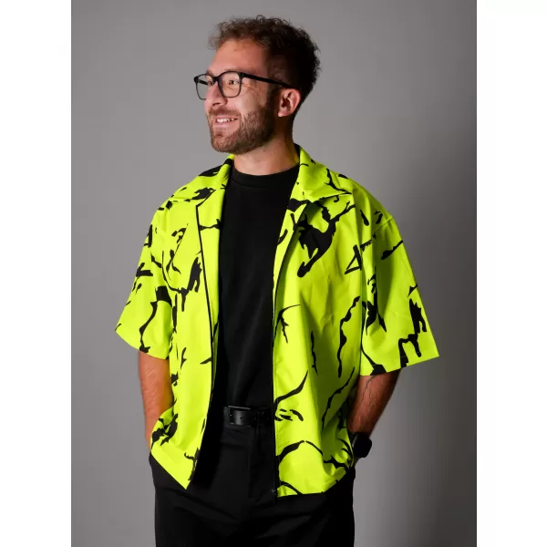  Prémium férfi ing ALTISPORT VOJ/ALM052KOS01 NEON ZÖLD 