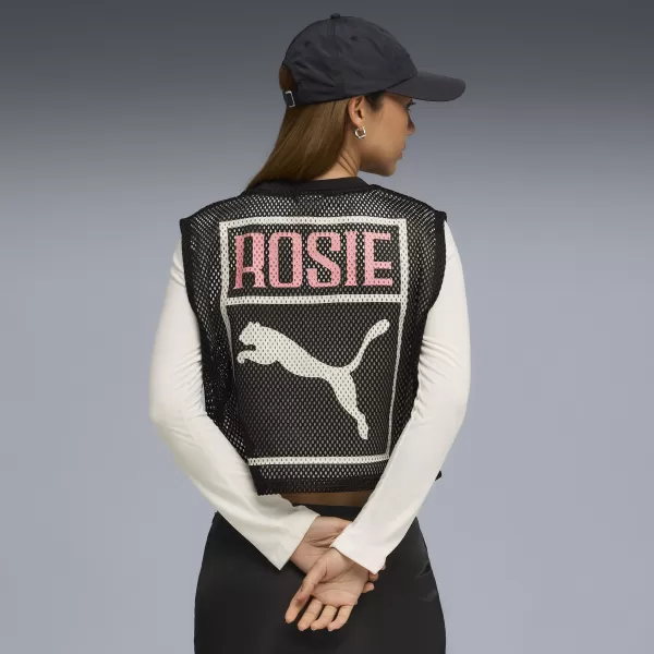  Tartály teteje PUMA X ROSÉ RELAXED MESH TOP 63380401 PUMA FEKETE 