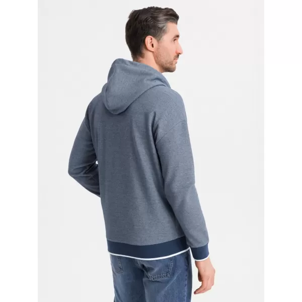  Férfi pulóver OMBRE BLACK OM-SSZP-0210 SÖTÉTKÉK 