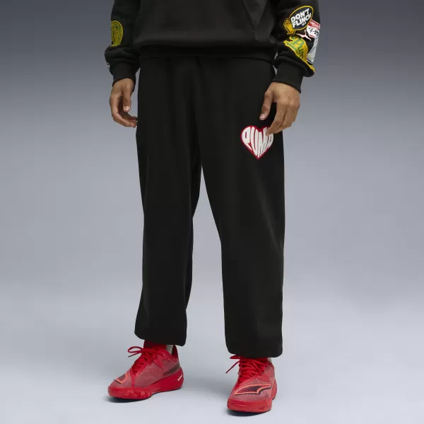  Férfi melegítőnadrág PUMA HOOPERHOTLINE SWEATPANT 63283402 PUMA FEKETE 