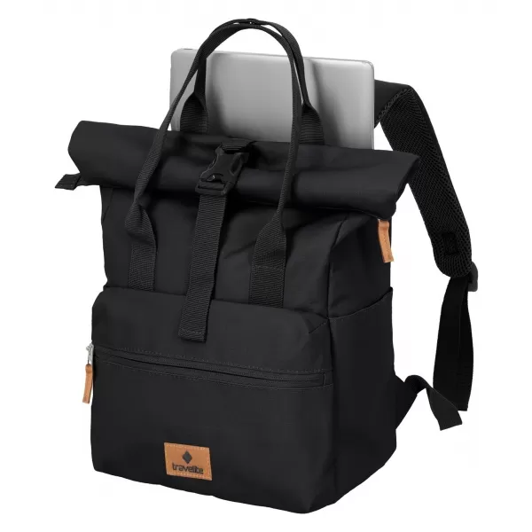  Hátizsák TRAVELITE BASICS SHORT HANDLE ROLL-UP FEKETE 