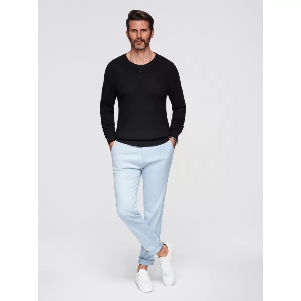  Férfi pulóver OMBRE OM-SWSW-0182 FEKETE 