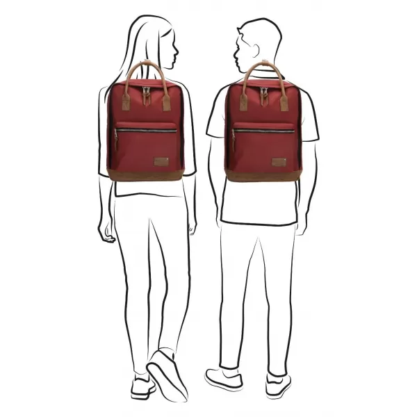  Hátizsák ENRICO BENETTI SANTIAGO NOTEBOOK BACKPACK 17 L BURGUNDIA 