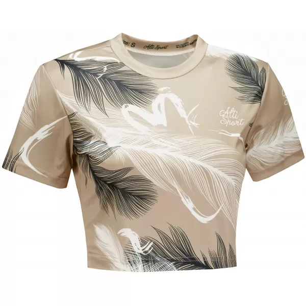  Női prémium crop top ALTISPORT VOJ/ALW001TR07 BARNA 