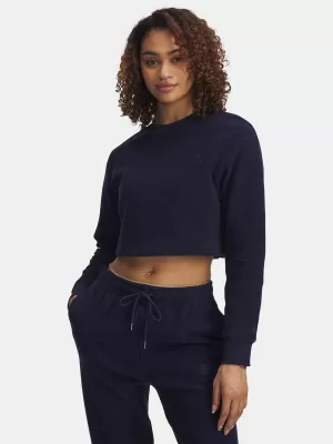 Női pulóver UNDER ARMOUR ICON TERRY VARSITY CREW KÉK