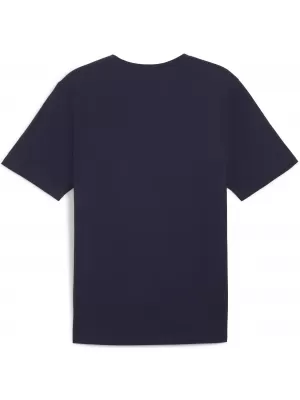 Férfi mez PUMA TEAMRISE LOGO JERSEY COTTON 658705_06 PUMA NAVY/PUMA WHITE