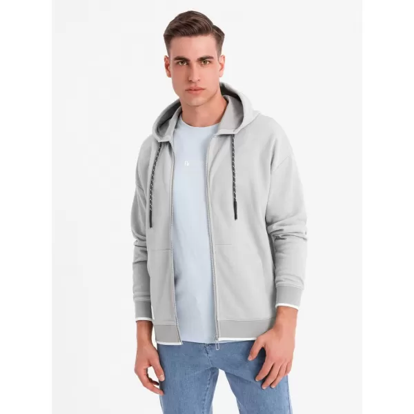  Férfi pulóver OMBRE BLACK OM-SSZP-0210 SZÜRKE 