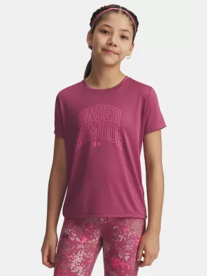Lányos póló UNDER ARMOUR TECH VARSITY GRAPHIC SS 6007917-659 PIROS