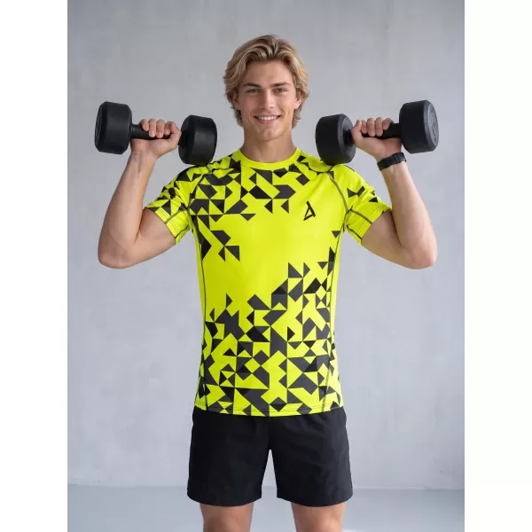  Férfi funkcionális tömörítés T -piró prémium ALTISPORT VOJ/ALM108TR04 NEON 