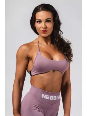 Varrat nélküli felemelhető sportmelltartó FLOW SEAMLESS 495 PINK Nebbia