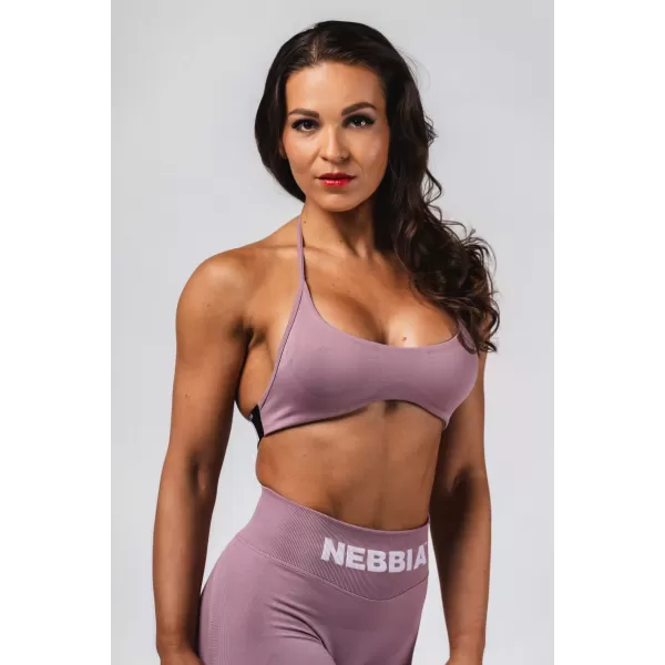  Varrat nélküli felemelhető sportmelltartó FLOW SEAMLESS 495 PINK Nebbia 