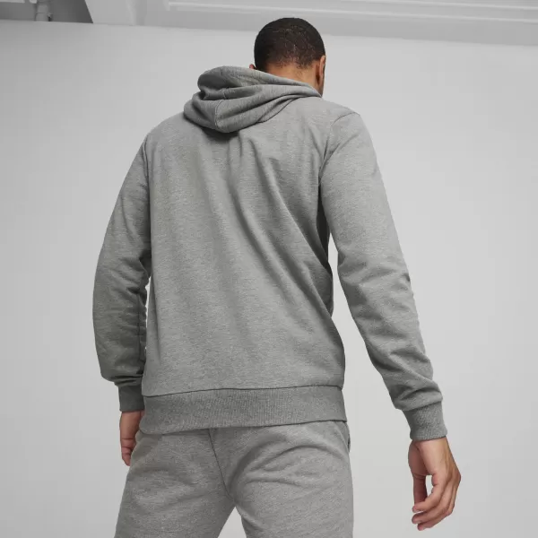  Kabát PUMA TEAMGOAL CASUALS HOODED JACK 658595_33 KÖZEPES SZÜRKE HEATHER/FEHÉR 