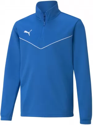 T -póló PUMA TEAMRISE 1/4 ZIP TOP JR 657395_02 ELEKTROMOS KÉK LIMONÁDÉ