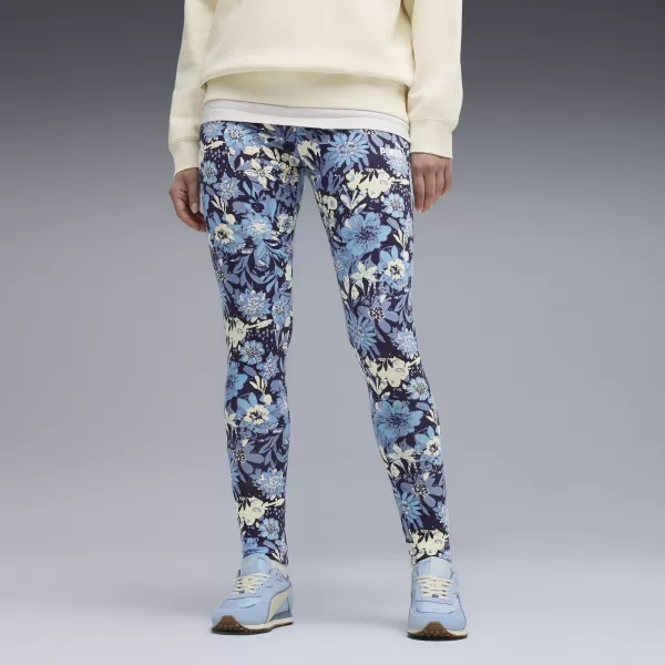  Női leggings PUMA ESS NATURE 2 0 AOP LEGGINGS 68808034 HIDEG KÉK 