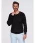 Férfi pulóver OMBRE OM-SWSW-0182 FEKETE