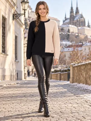 Női pulóver KIXMI VERENA VILÁGOS BÉZS