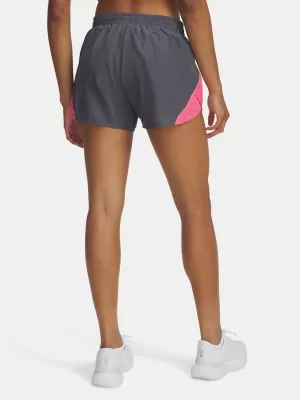 Női rövidnadrág UNDER ARMOUR UA FLY BY 3 SHORTS 1382438-027 SZÜRKE