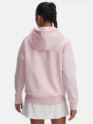 Női pulóver UNDER ARMOUR UA RIVAL FLEECE HOODIE 1379500-648 RÓZSASZÍN