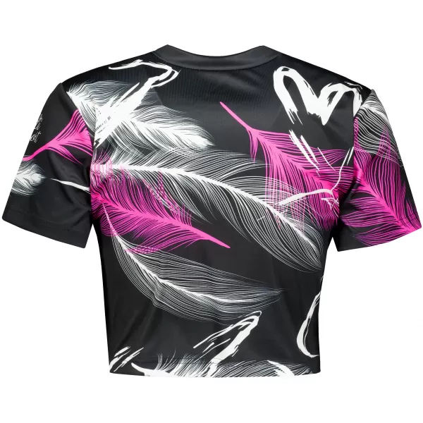  Női prémium crop top ALTISPORT VOJ/ALW001TR07 ČERNORŮŽOVÁ FEKETE RÓZSASZÍN 