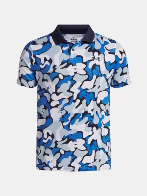 Fiú póló UNDER ARMOUR UA MATCHPLAY PRINTED POLO 1377349-412 KÉK