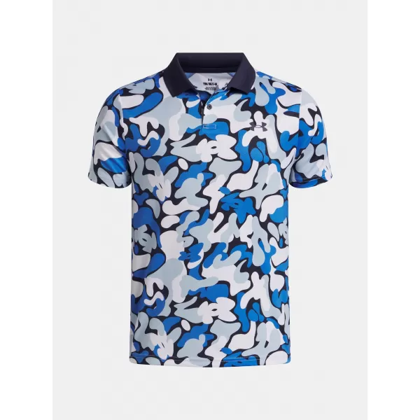  Fiú póló UNDER ARMOUR UA MATCHPLAY PRINTED POLO 1377349-412 KÉK 