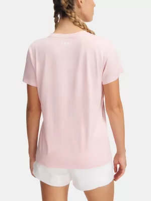 Női póló UNDER ARMOUR TECH SSV- TWIST 1384227-647 RÓZSASZÍN
