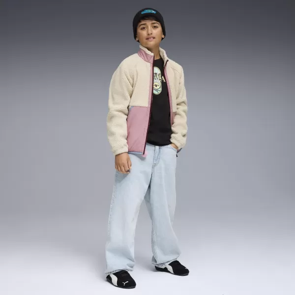  Gyermek dzseki PUMA HYBRID SHERPA JACKET 68840587 ALPESI HÓ 