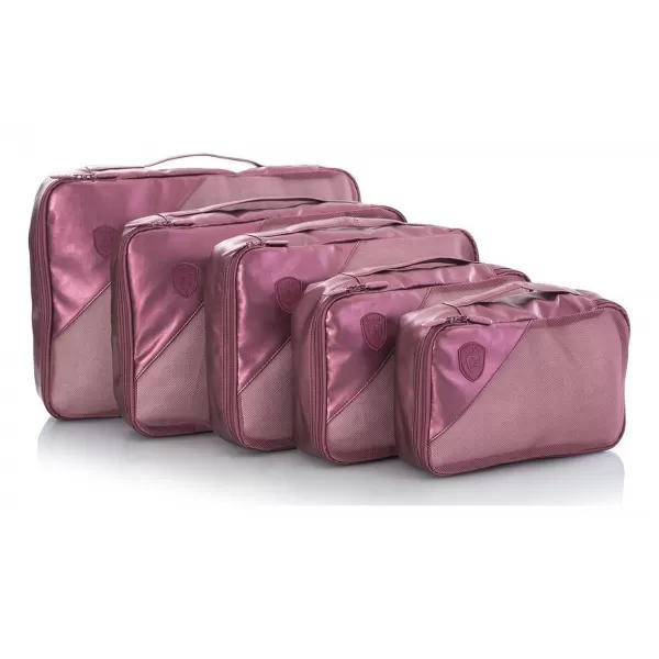  Bőrönd HEYS Metallic Packing Cube 5pc BURGUNDIA 