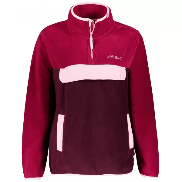  Női polár pulóver ALTISPORT GEMMY BURGUNDIA 