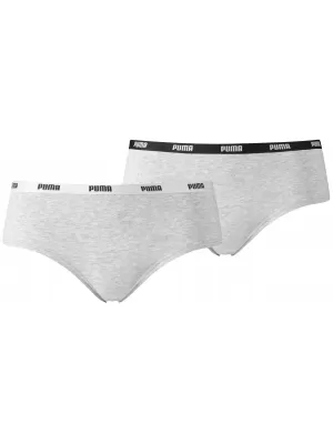 Bugyi PUMA WOMEN HIPSTER 2P PACK 90785205 SZÜRKE/SZÜRKE