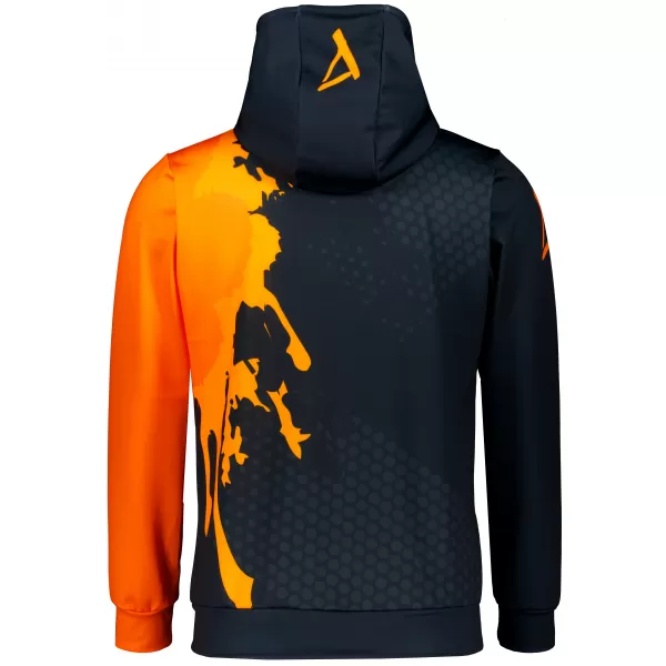  Férfi funkcionális pulóver prémium ALTISPORT VOJ/ALM112MI01 FEKETE-FLUO NARANCS 