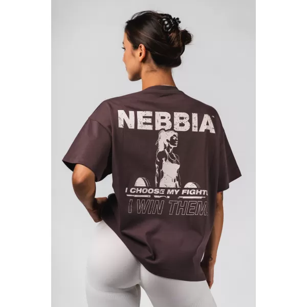  Túlméretes póló RESET 491 DARK BROWN Nebbia 